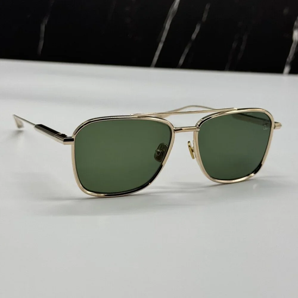 NEW VALENTINO VLS-168A GOLD GREEN UNISEX SUNGLASSES - Picture 3 of 10